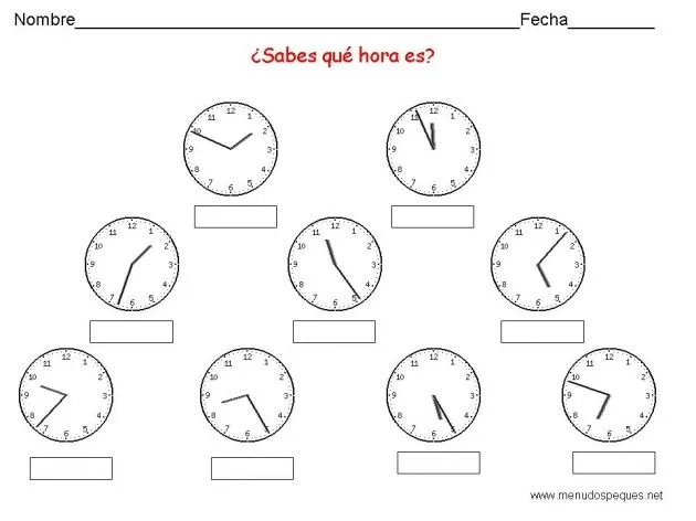 Tu LoCoMoToR73: ¿Sabes leer la hora con minutos en un reloj analógico?