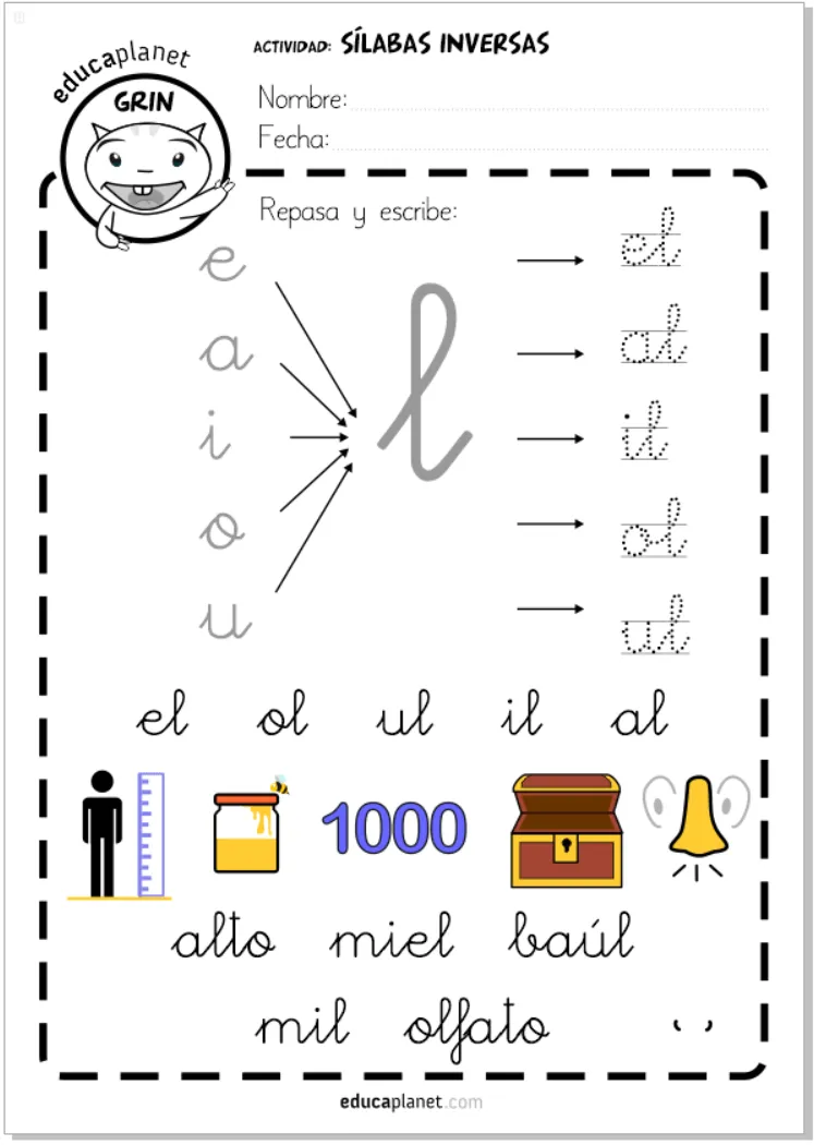 EJERCICIOS SÍLABAS INVERSAS IMPRIMIR - EDUCAPLANET APPS EDUCAPLANET APPS EJERCICIOS SÍLABAS INVERSAS IMPRIMIR - EDUCAPLANET APPS EDUCAPLANET APPS