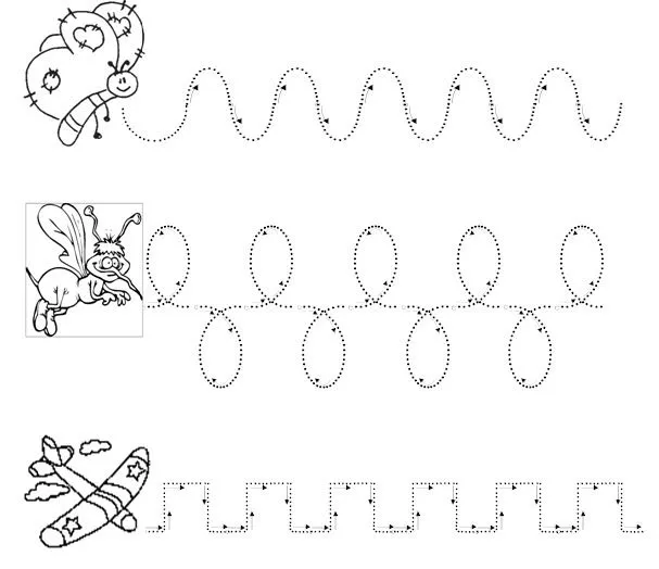 Ejercicios trazos para niños preescolar - Imagui