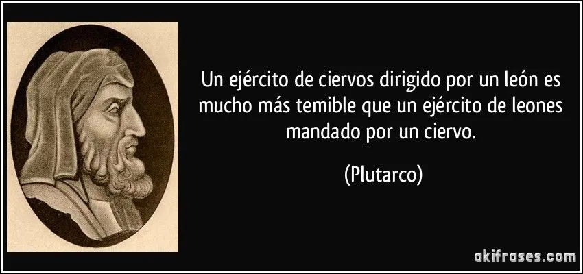 Un ejército de ciervos dirigido por un león es mucho más...