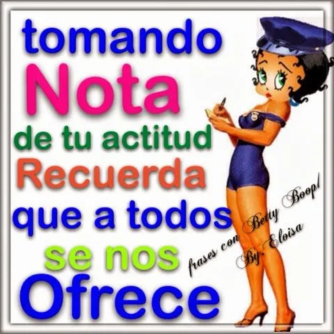 ღღEl Rincón De Betty Boop ღღ: Tomando nota