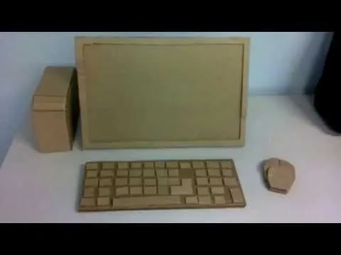 Elaboración de computadora con material de reciclaje - YouTube