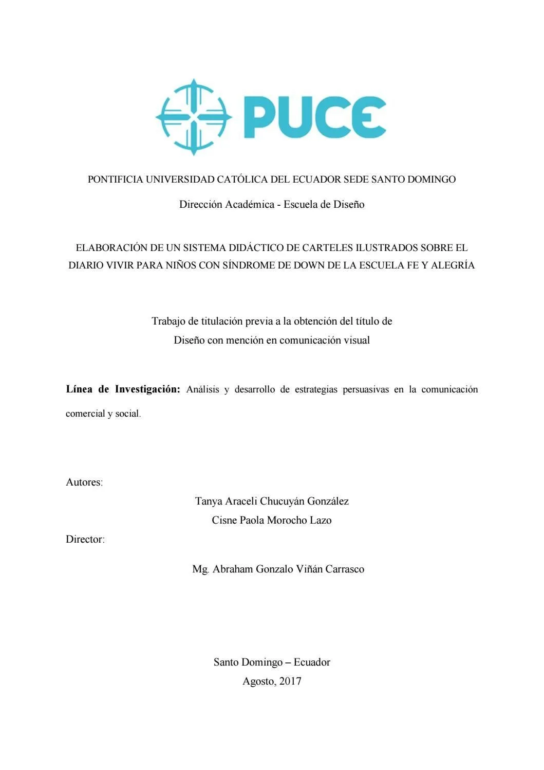 Elaboración de un sistema didáctico de carteles ilustrados sobre el diario vivir para niños by Pontificia Universidad Católica del Ecuador sede Santo Domingo PUCE SD - Issuu Elaboración de un sistema didáctico de carteles ilustrados sobre el diario vivir para niños by Pontificia Universidad Católica del Ecuador sede Santo Domingo PUCE SD - Issuu