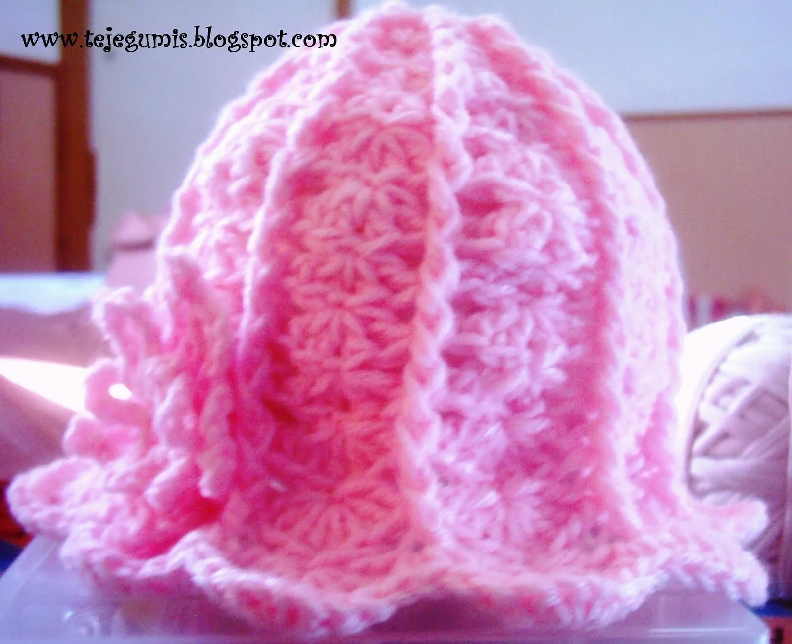 Elbitateje, y ahora Lore...también!!!: Gorro al Crochet en Rosa... Elbitateje, y ahora Lore...también!!!: Gorro al Crochet en Rosa...