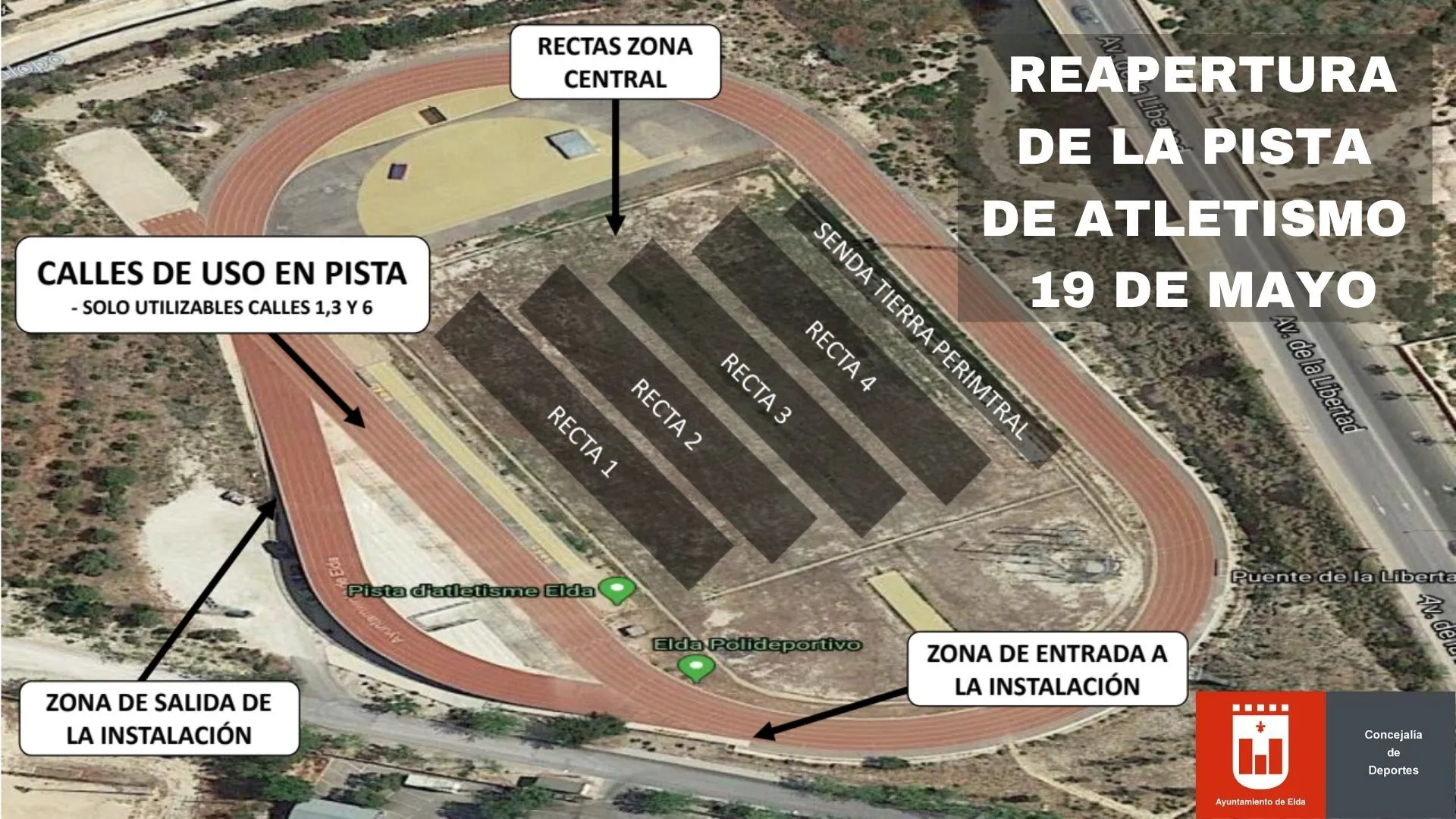 Elda reabrirá el próximo martes la Pista de Atletismo con unas estrictas medidas de seguridad - AQUÍ Medios de Comunicación Elda reabrirá el próximo martes la Pista de Atletismo con unas estrictas medidas de seguridad - AQUÍ Medios de Comunicación