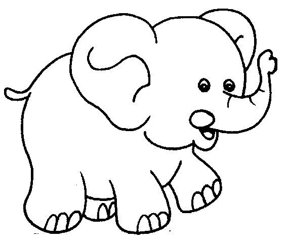 Dibujo de elefante para niños - Imagui