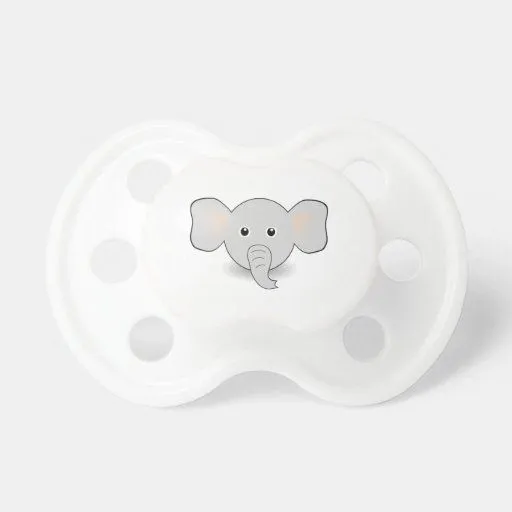 Elefante del dibujo animado chupetes para bebes | Zazzle