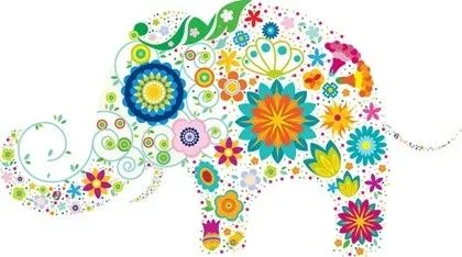 Elefante vector de colores gratis Vector misceláneos - vectores ...