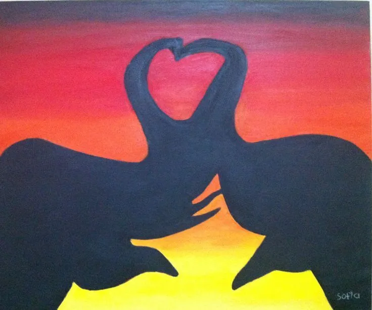 Elefantes enamorados 2013 Pintura al óleo Alumna: Sofia Alejandra ...