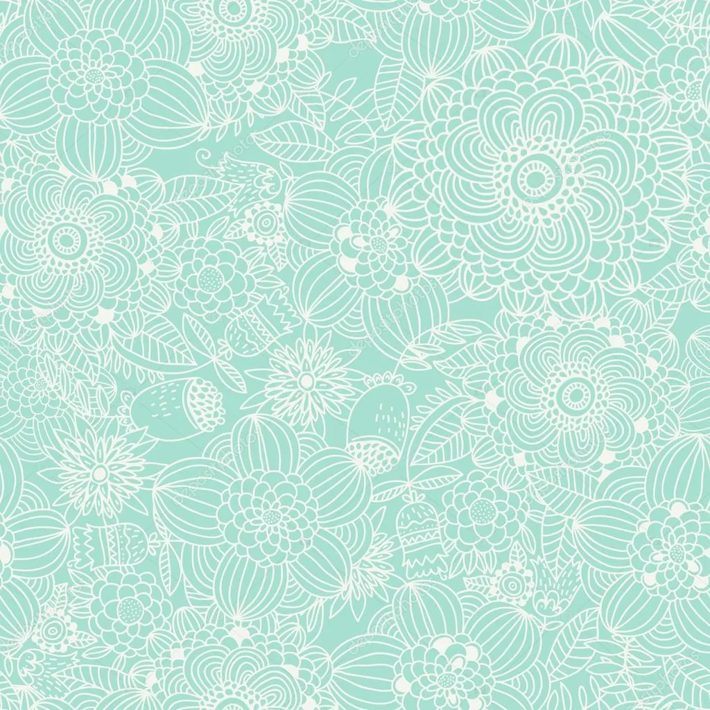 elegante fondo floral vintage en color azul — Vector stock ...