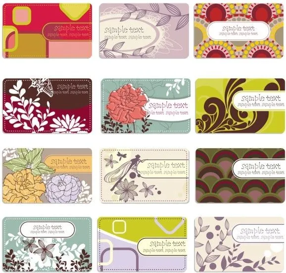 Elegante fondo de flores tarjetas de patrón de vector 01 Vector de ... Elegante fondo de flores tarjetas de patrón de vector 01 Vector de ...