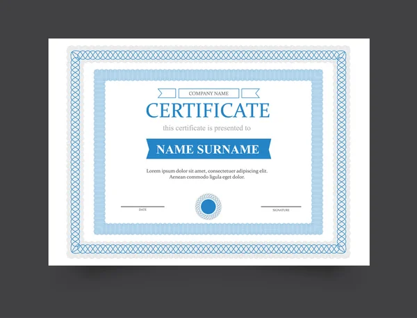 Elegante plantilla de certificado, diploma — Vector stock ... Elegante plantilla de certificado, diploma — Vector stock ...