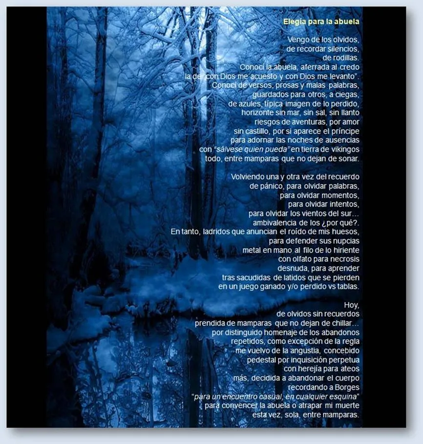 Elegía para la abuela. Poema de Mariví Rodríguez Triana ...