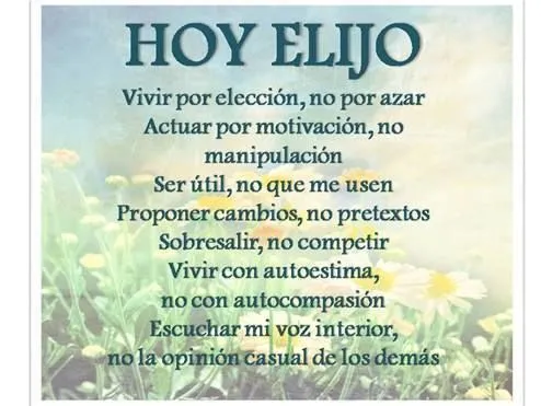 Ser uno mismo y saber elegir uno mismo su propio destino ... Ser uno mismo y saber elegir uno mismo su propio destino ...