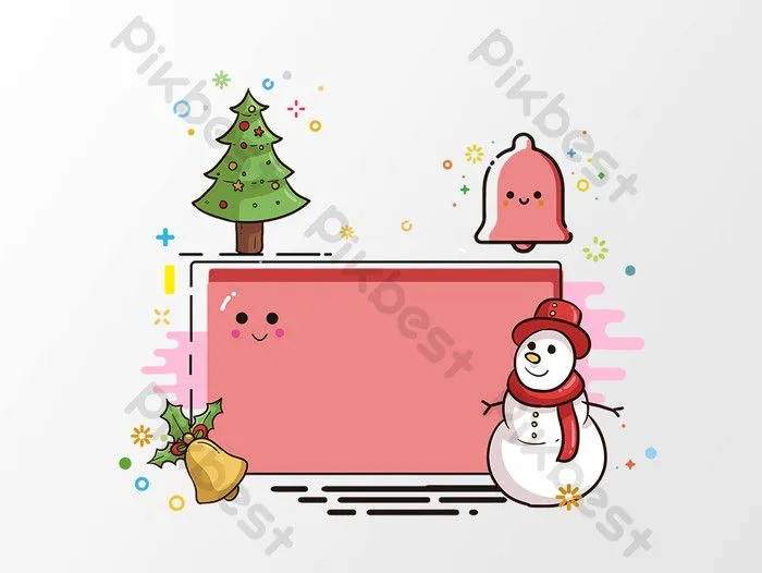 Elemento De Diseño De Decoración De Cartelera De Navidad De Dibujos  Animados | Elementos graficos Plantilla AI Descarga Gratuita - Pikbest