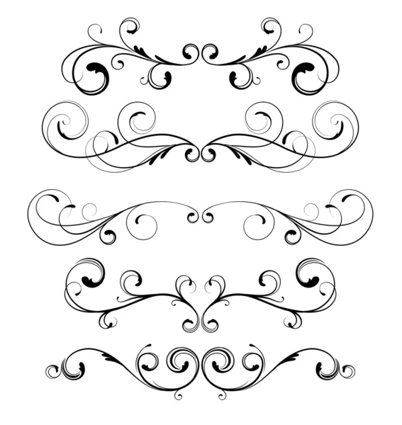 Elementos decorativos florales — Vector stock © ladyann #7645943