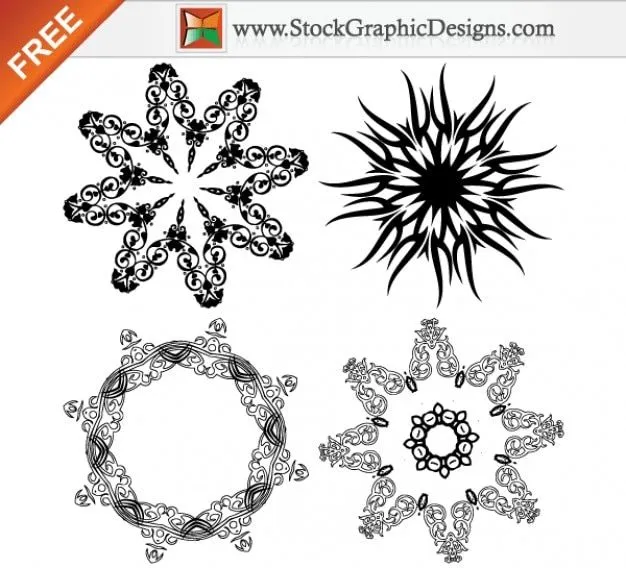 Elementos de diseño hermoso adornado de dibujo vectorial gratis ... Elementos de diseño hermoso adornado de dibujo vectorial gratis ...