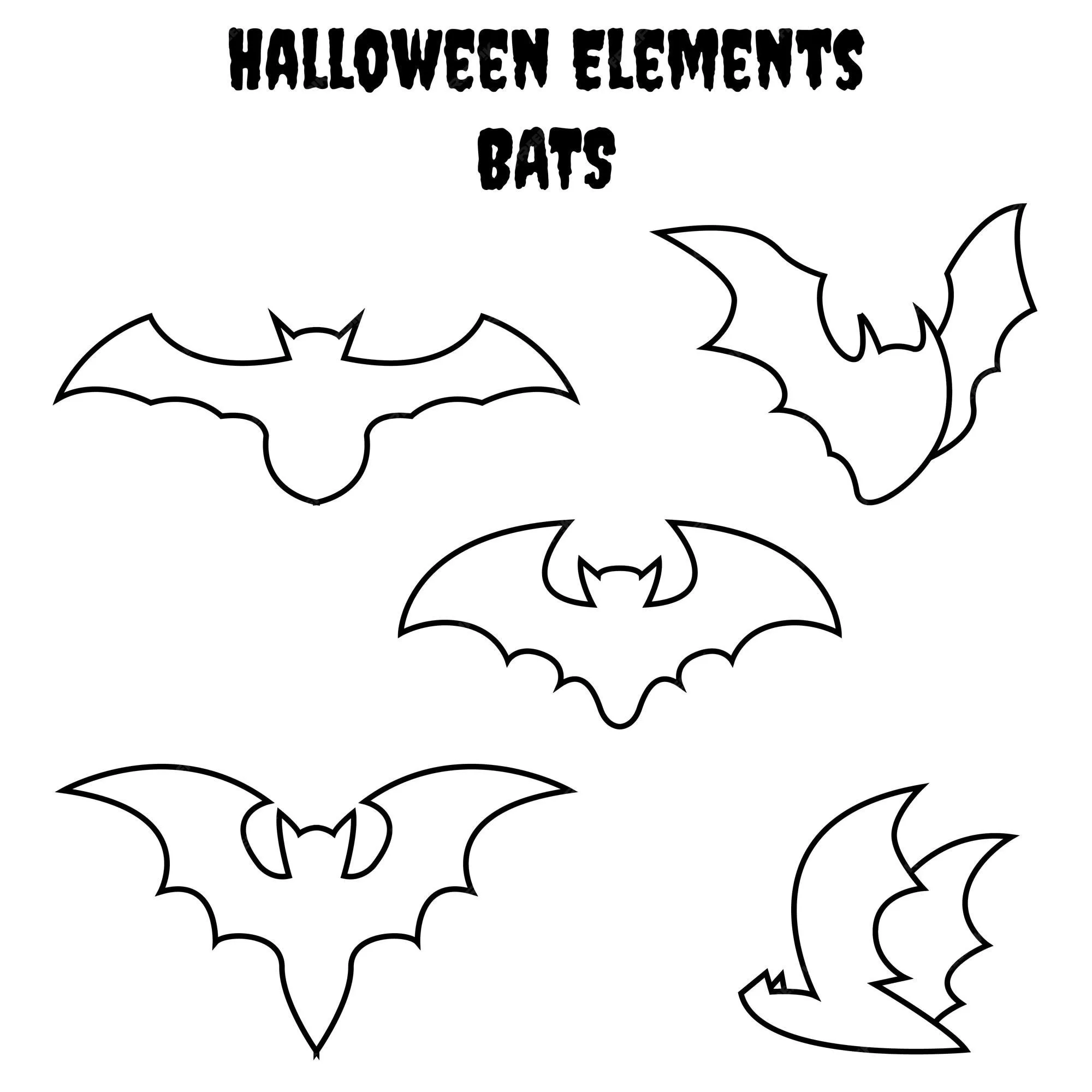 Elementos de halloween murciélagos. ilustración vectorial, fácil de editar | Vector Premium Elementos de halloween murciélagos. ilustración vectorial, fácil de editar | Vector Premium