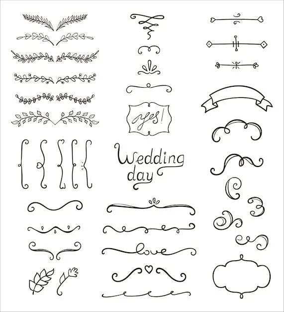 Elementos vintage decorativos dibujados a mano (laureles, hojas, flores, remolinos, marcos, letras). perfecto para invitaciones, tarjetas de felicitación, citas, blogs, marcos de boda, carteles. | Vector Premium Elementos vintage decorativos dibujados a mano (laureles, hojas, flores, remolinos, marcos, letras). perfecto para invitaciones, tarjetas de felicitación, citas, blogs, marcos de boda, carteles. | Vector Premium