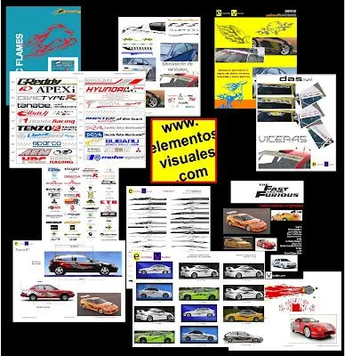 Elementos Visuales: Calcomanías para autodecoración Elementos Visuales: Calcomanías para autodecoración