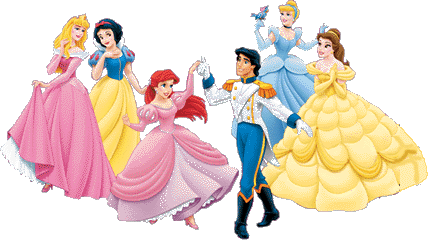 Elenice Arte em gifs molduras e fotos: princesas disney