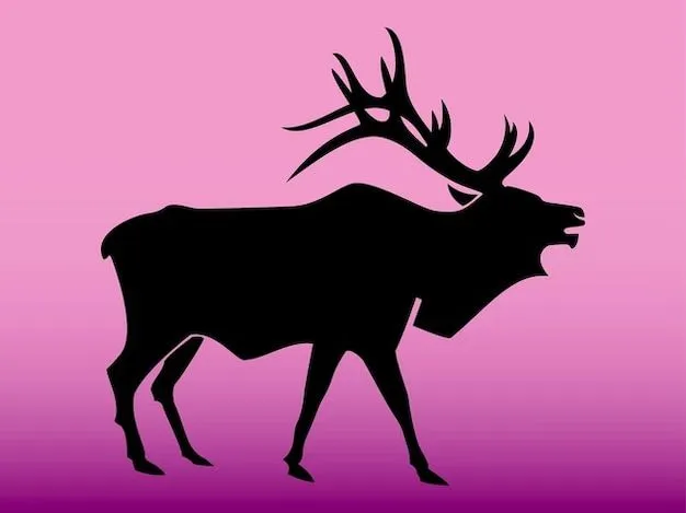Elk animales logo vector silueta | Descargar Vectores gratis