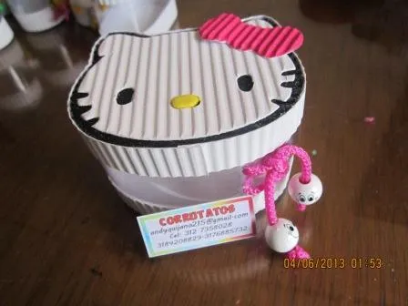 Elkin creaciones: Cajita Hello Kitty para recordatorio o sorpresas
