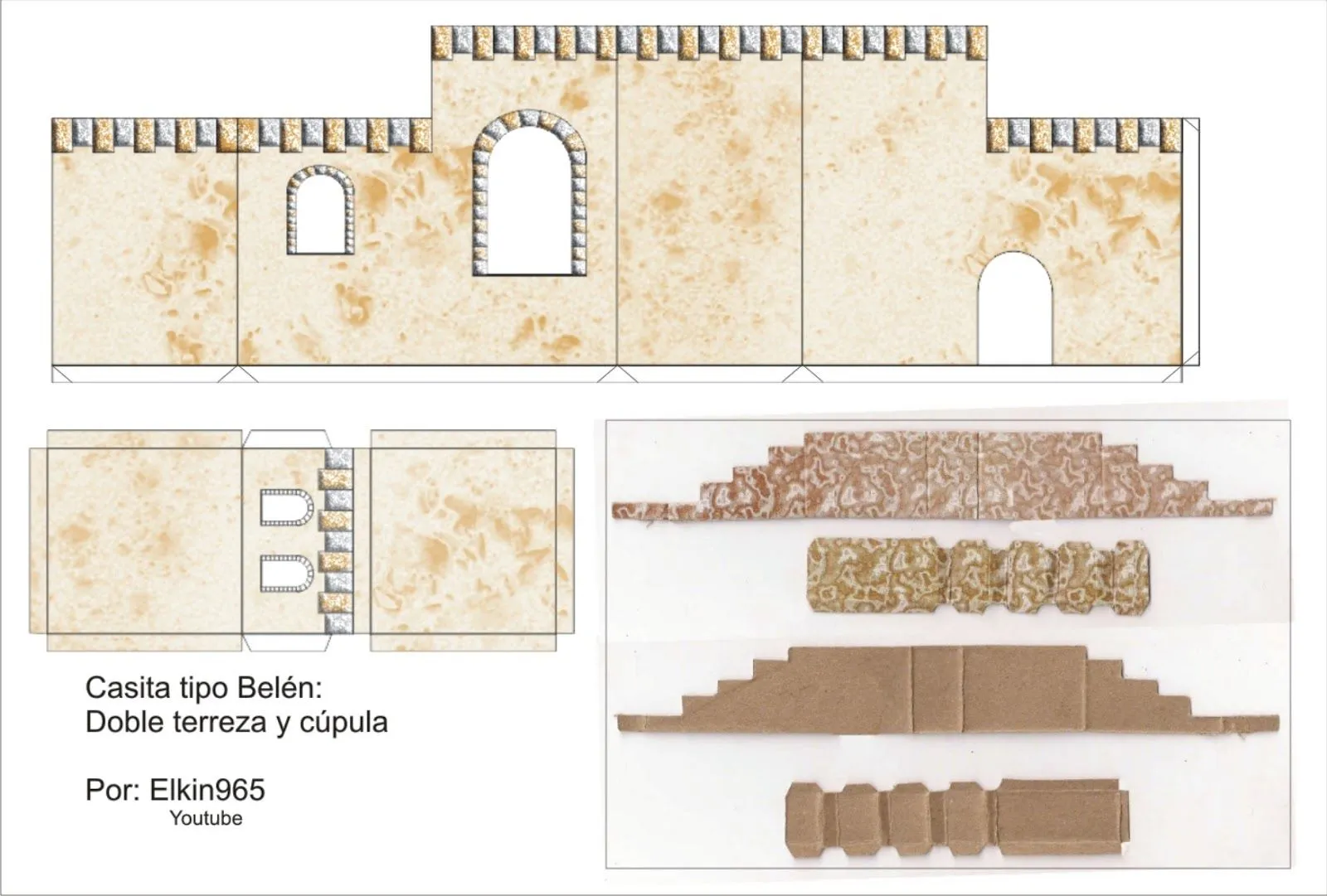 Elkin creaciones: Casita para pesebre tipo Belén en carton Elkin creaciones: Casita para pesebre tipo Belén en carton