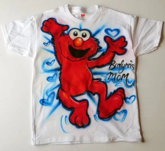 elmo airbrush t shirt - elmo custom airbrushed childrens tshirt ...