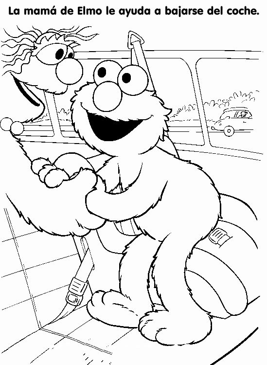 Elmo para colorear puntitos - Imagui