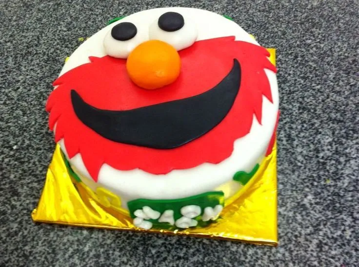 Elmo fondant cake | Cake Decoration (pasteles+cupcakes ... Elmo fondant cake | Cake Decoration (pasteles+cupcakes ...