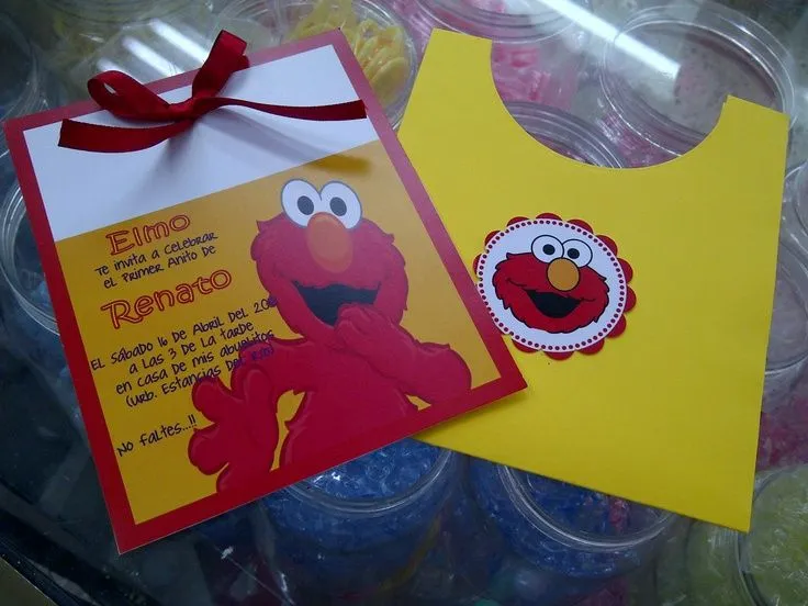 elmo invitacion | Invitaciones | Pinterest