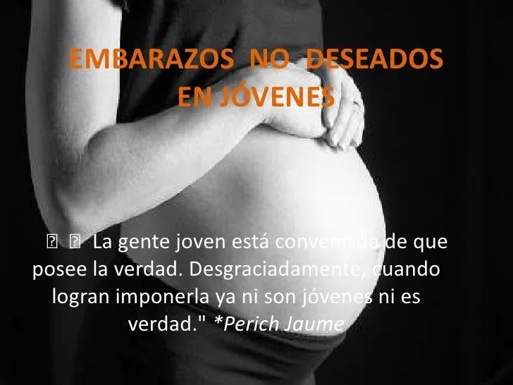 Embarazos no deseados en jóvenes