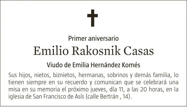 EMILIO RAKOSNIK CASAS : aniversario : EnMemoria, el canal de ... EMILIO RAKOSNIK CASAS : aniversario : EnMemoria, el canal de ...
