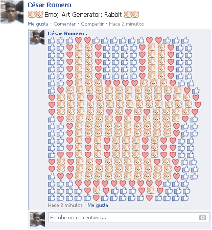 Emoji Art Generator: Rabbit/ Conejo gigante para comentar en ... Emoji Art Generator: Rabbit/ Conejo gigante para comentar en ...