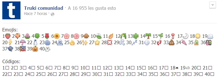 Emoji o emoticones especiales de Facebook para comentarios, chat y ...