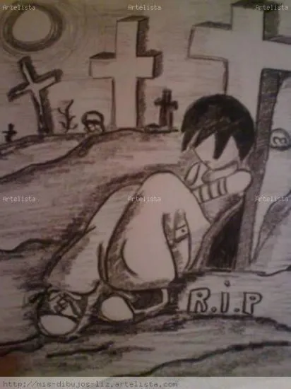 DIBUJO EMO Blanqa Lizzy RB- Artelista.com