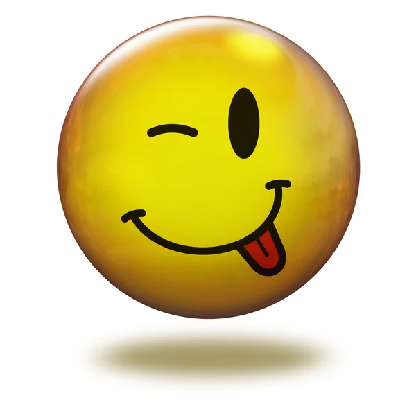 emoticon de render 3d. guiñando un ojo con lengua afuera — Foto ... emoticon de render 3d. guiñando un ojo con lengua afuera — Foto ...