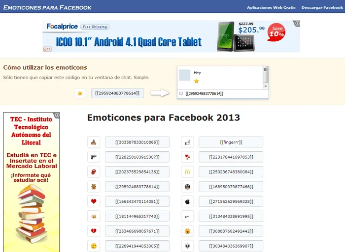 Emoticones para el Chat de Facebook - Gran colección