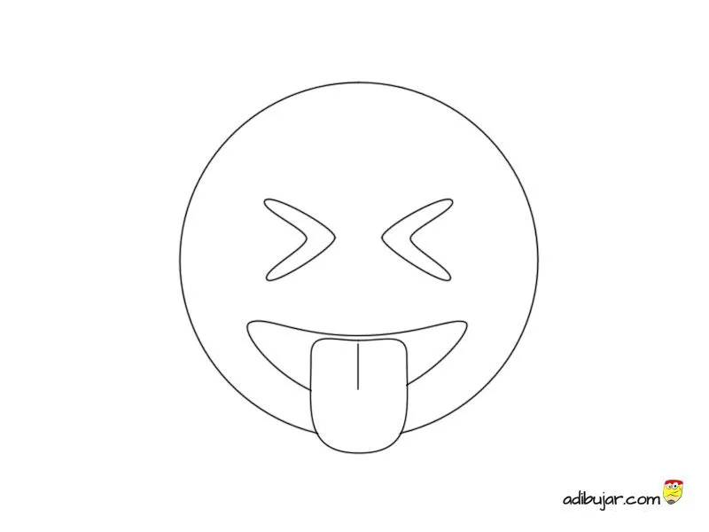 Emoticono whatsapp para colorear | adibujar.com Emoticono whatsapp para colorear | adibujar.com