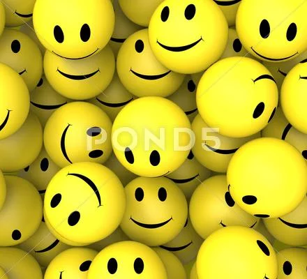 Imagen Vectorial de Emoticonos Mostrando Caras Alegres Felices ... Imagen Vectorial de Emoticonos Mostrando Caras Alegres Felices ...