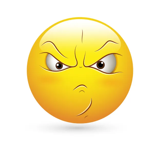 Emoticonos sonriente cara vector - expresión enojada — Vector ... Emoticonos sonriente cara vector - expresión enojada — Vector ...