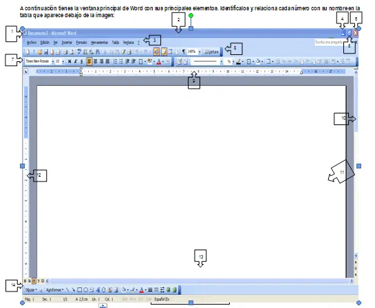 Empleado de Personal 628: Interfaz de Microsoft Word