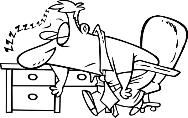 Empresario de dibujos animados para dormir — Vector stock ... Empresario de dibujos animados para dormir — Vector stock ...