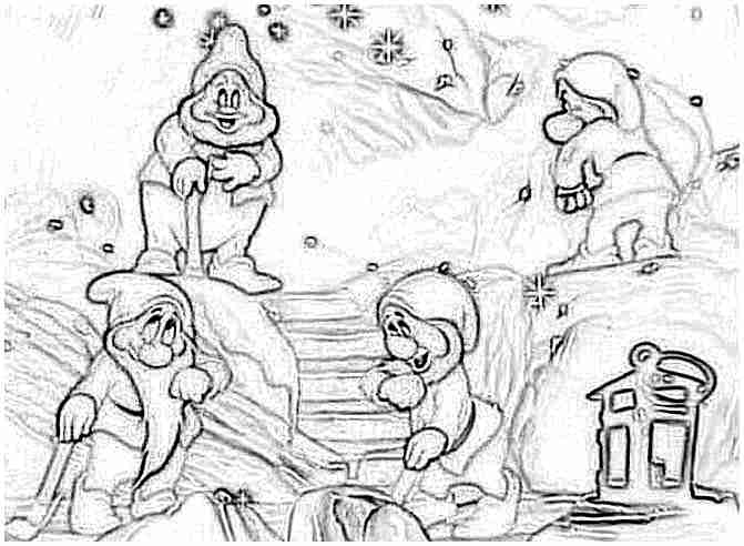 Los siete enanitos del cuento Blancanieves