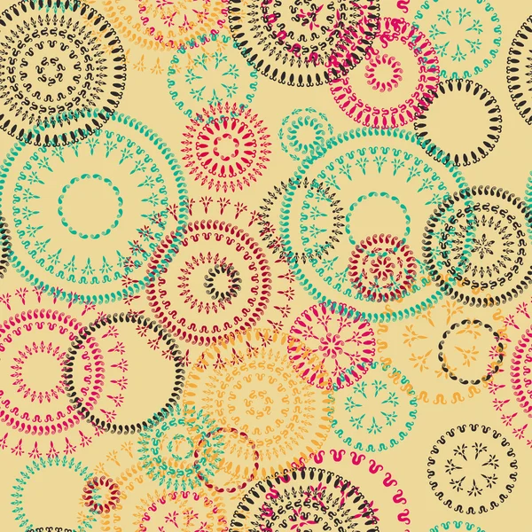 encaje círculos de patrones sin fisuras — Vector stock ...