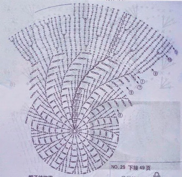 Encantador sombrero de niña al crochet - con esquema | Crochet y ...