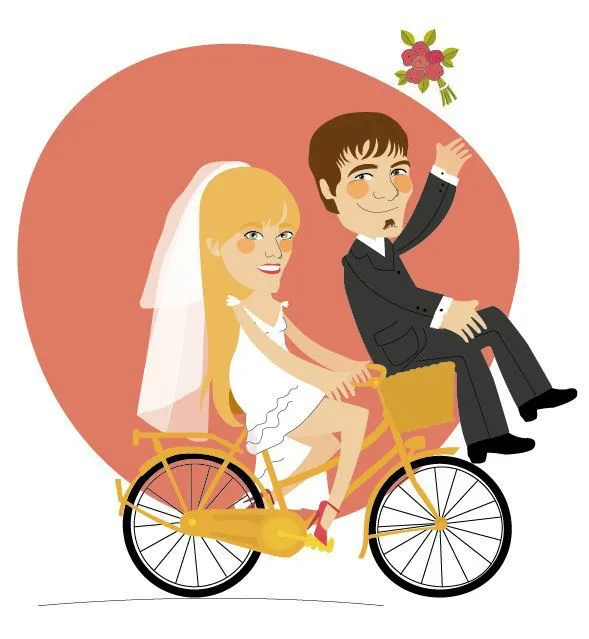 Encargo Casamiento. Caricaturas de novios on Behance