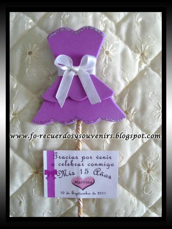 Souvenirs de 15 años en goma eva - Imagui