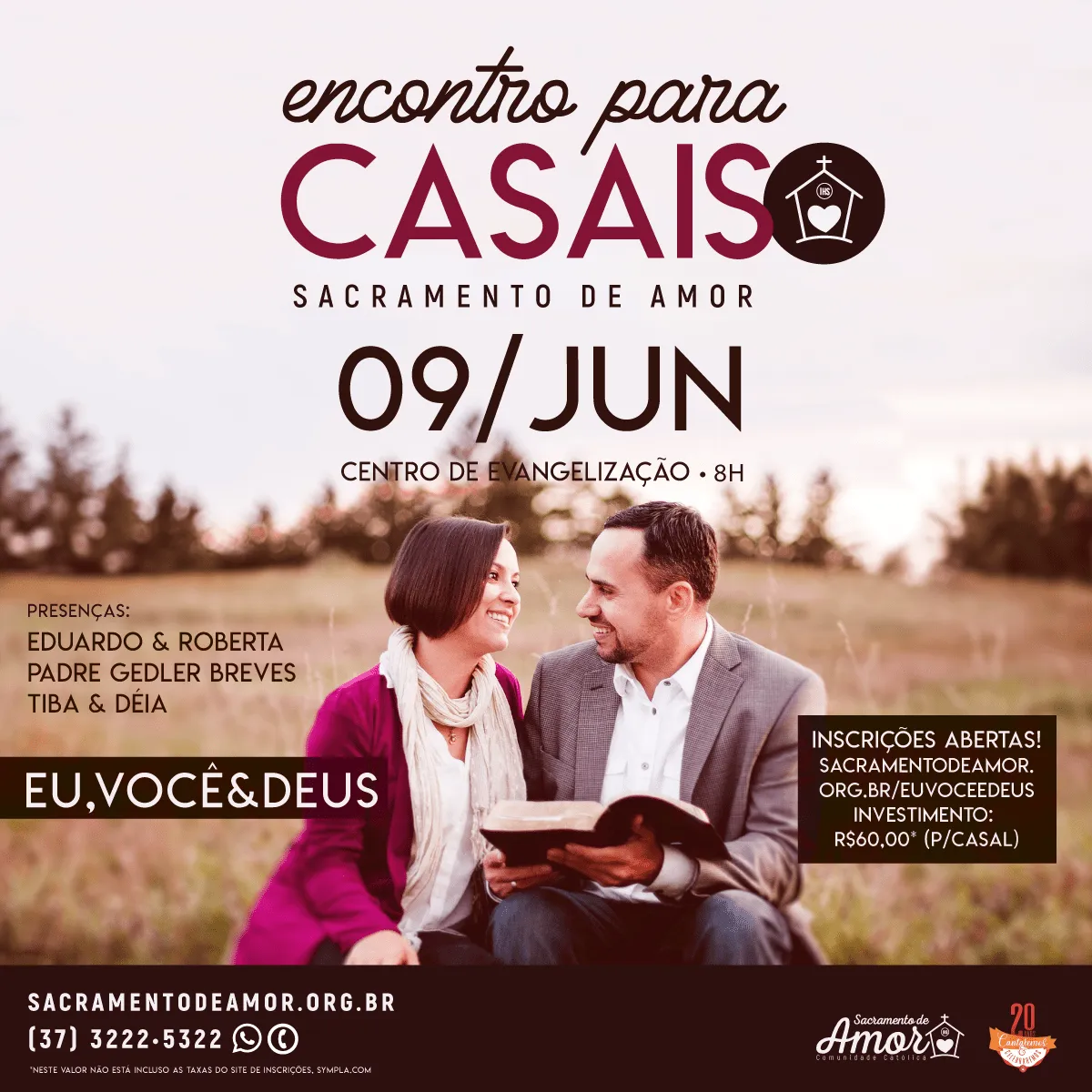 ENCONTRO PARA CASAIS – 09/06 – Sacramento de Amor